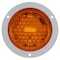 Truck-Lite Super 44, Led, Strobe, 42 Diode, Round Yellow, Gray Flange Mount, Fit 'N Forget S.S., 12V 44213Y - alternate 1